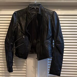 Club Monaco Black Leather Jacket